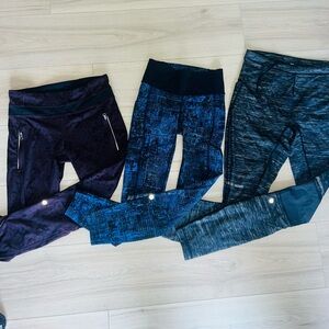 BUNDLE of 3 LULULEMON LEGGINGS! Size 2, 6, M
